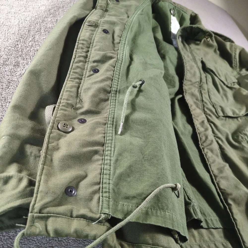 Vintage US Military Field Jacket‎ Mens Med Reg Olive Drab OG-107 Without Liner - Picture 7 of 11